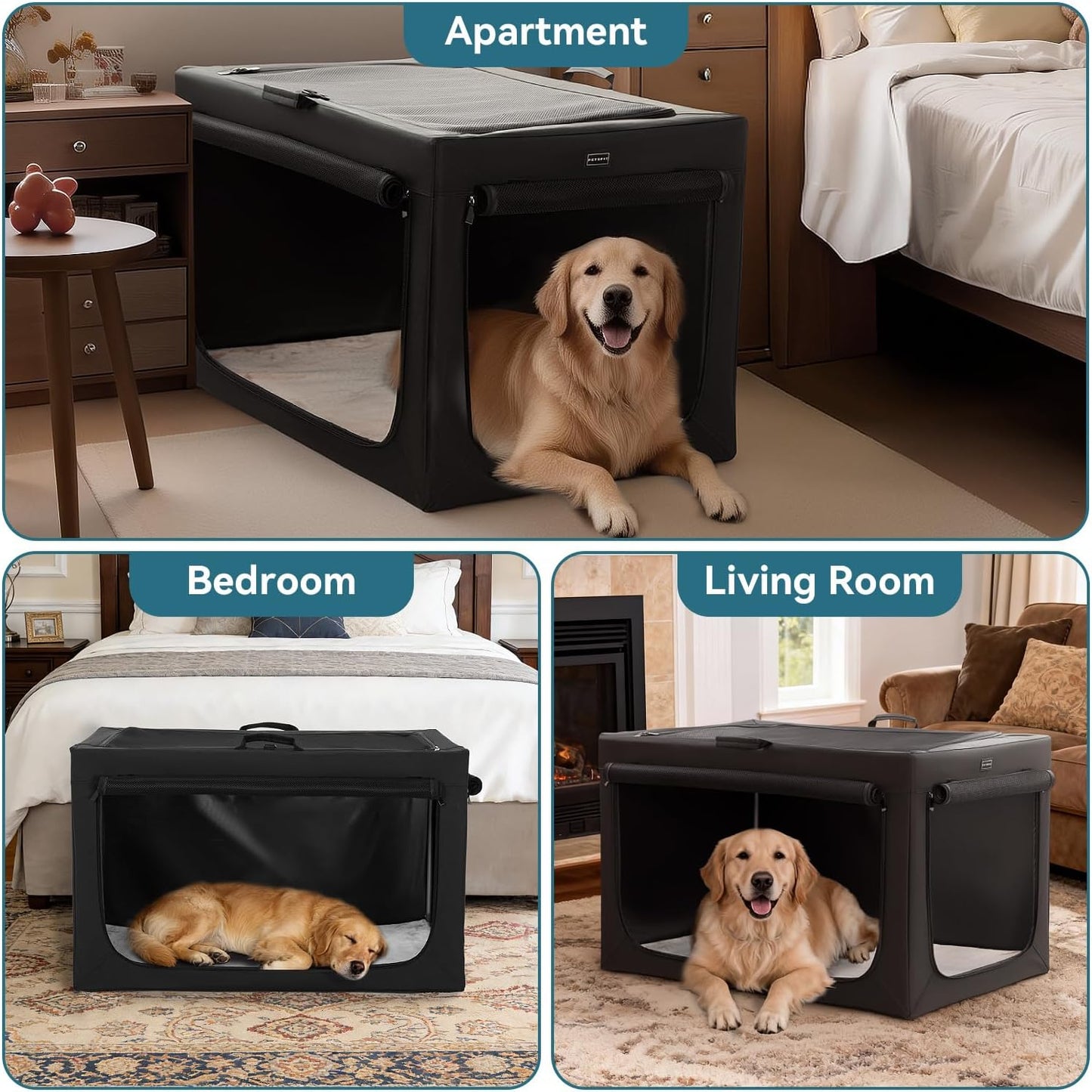 Travel Pet Home Indoor/Outdoor for Dog Steel Frame Home,Collapsible Soft Dog Crate