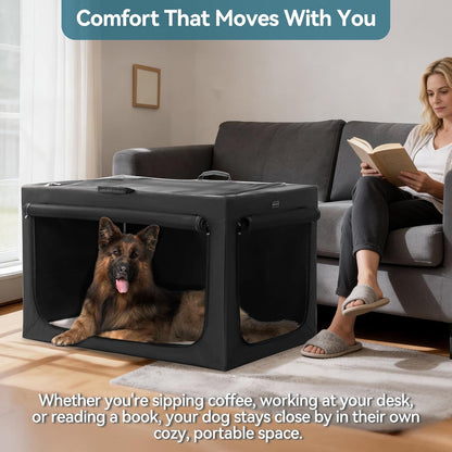 Travel Pet Home Indoor/Outdoor for Dog Steel Frame Home,Collapsible Soft Dog Crate